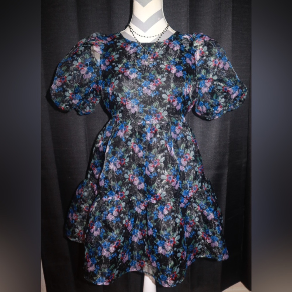 Forever 21 Whimsical puff sleeve dress MEDIUM